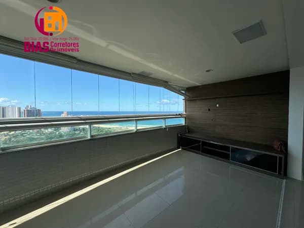 Alugo lindo Apartamento com 207m2 varanda panorâmica vista mar, 4 suítes, 4 vagas cobertas- Colina A - Patamares-Salvador/BA.