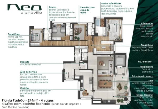 Apartamento em Alphaville, Barueri/SP