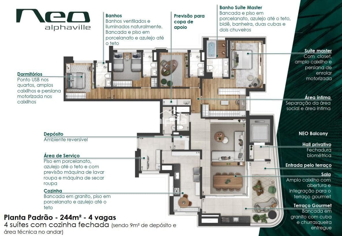 Apartamento em Alphaville, Barueri/SP