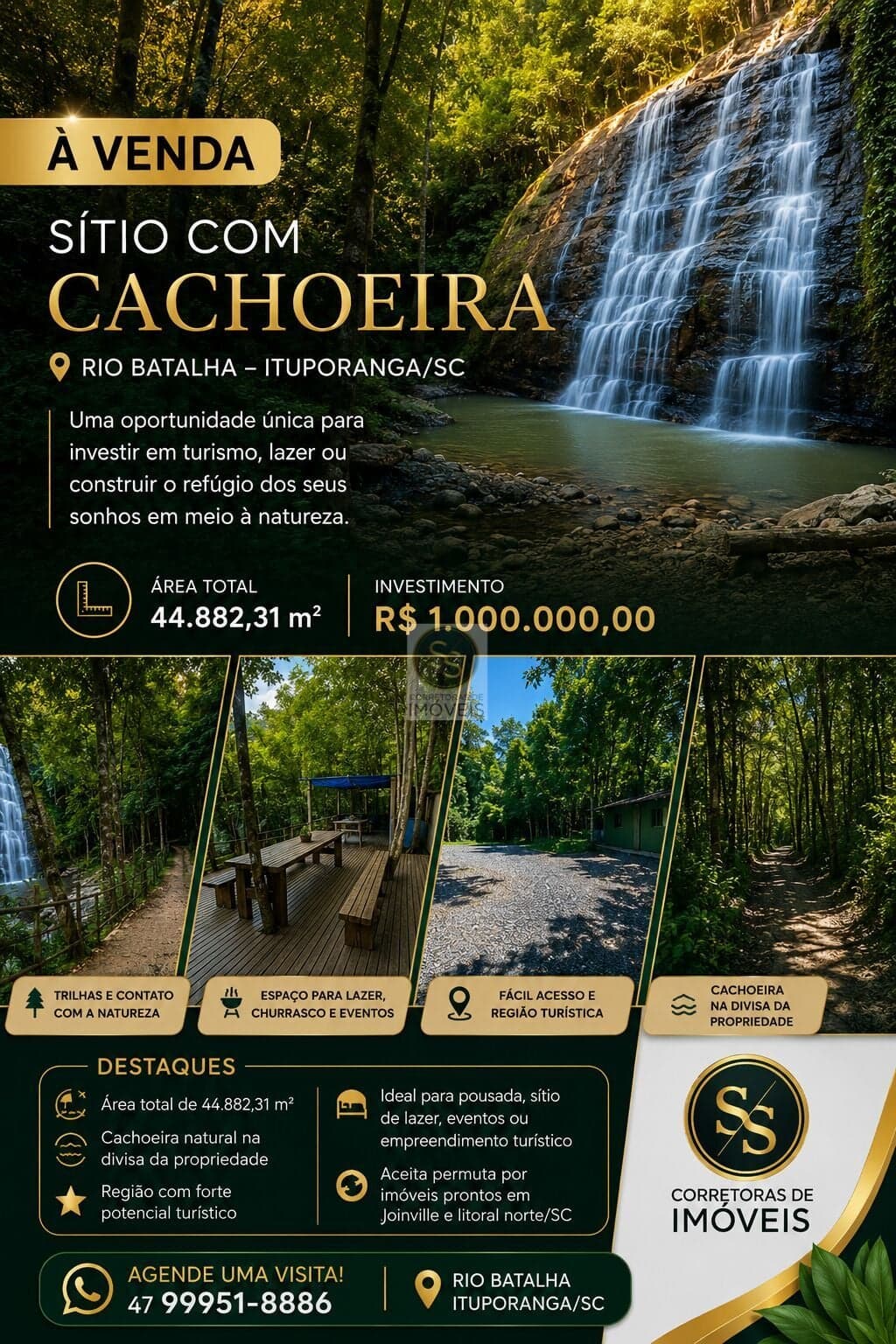 Fazenda/Sítios/Chácaras em Ituporanga - Rio Batalha