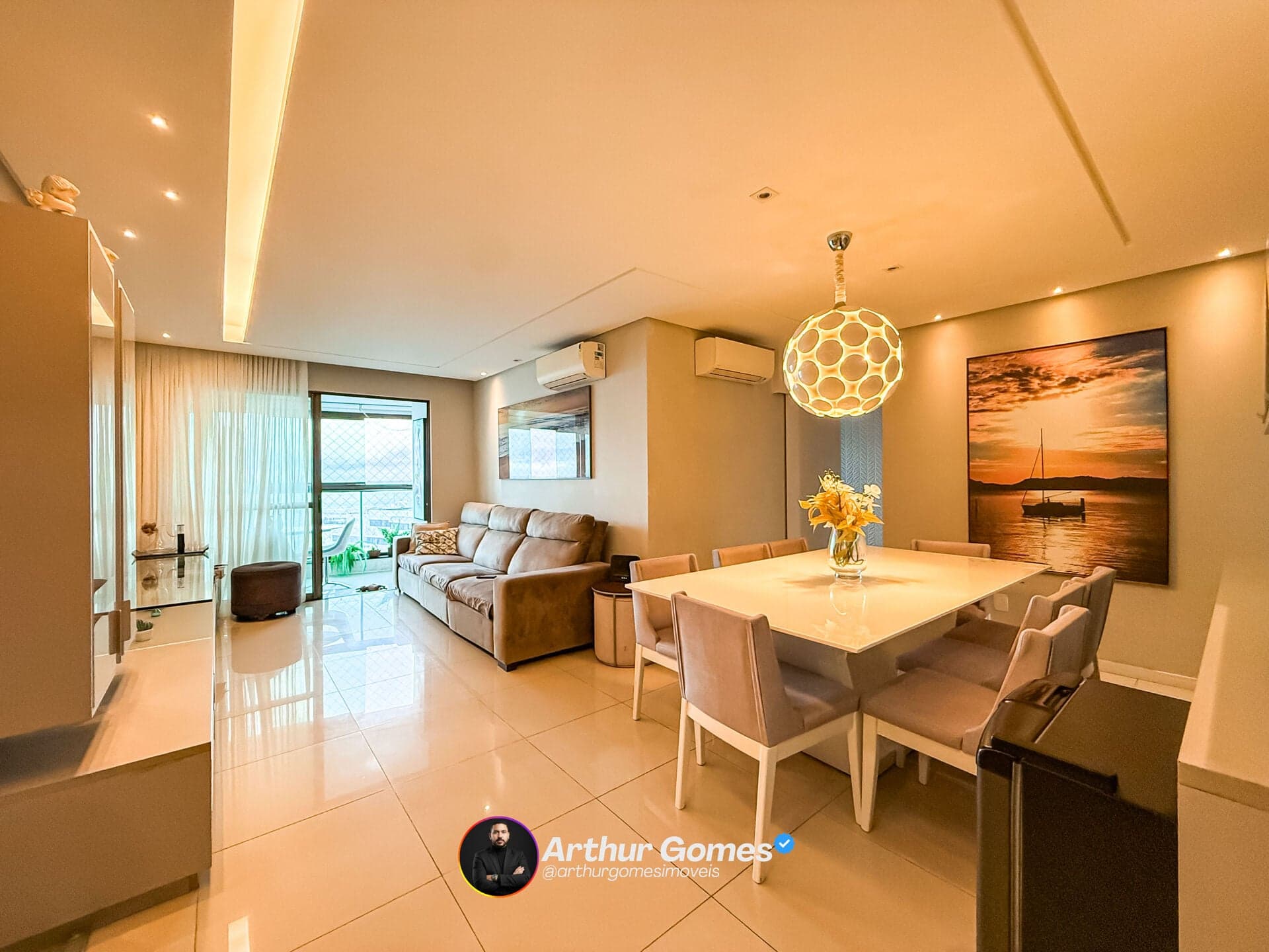 Apartamento à venda em Piedade com 120 m², vista-mar, mobiliado - Edf Acqua Prince
