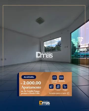 Apartamento para locação na Av. Getúlio Vargas – R$ 2.000/mês