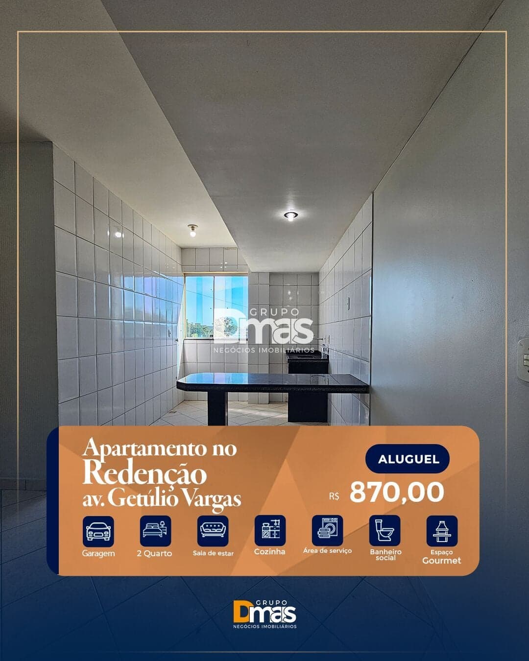 Apartamento para locação no Bairro Redenção – R$ 870/mês