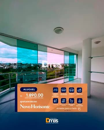 Apartamento para locação – Bairro Novo Horizonte R$ 1.890/mês