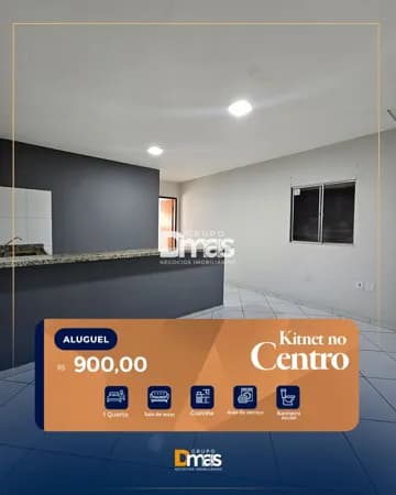 Kitnet para locação no Centro – R$ 900/mês