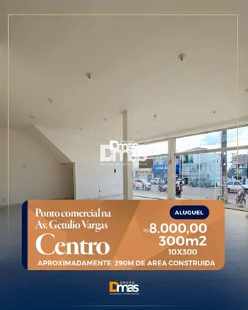 Ponto Comercial para Locação no Centro – R$ 8.000/mês