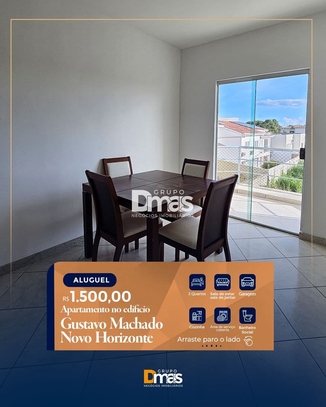 Apartamento para locação – Edifício Gustavo Machado | R$ 1.500/mês