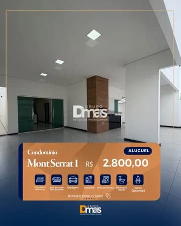 Casa no Condomínio Mont Serrat 1 para locação – R$ 2.800/mês
