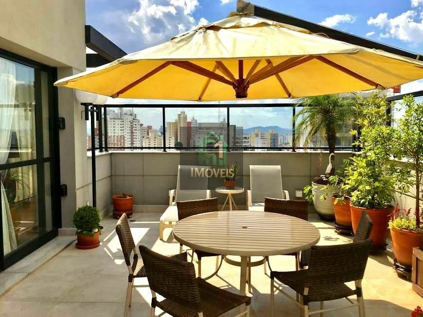 Cobertura para venda. Duplex 280m2 com 4 suítes e 4 vagas demarcadas