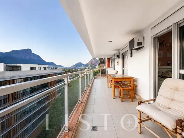 COBERTURA À VENDA NO LEBLON - PISCINA E VISTA PANORÂMICA: CRISTO, LAGOA E DOIS IRMÃOS • 239m² • 2 VAGAS • 3 QUARTOS (1S) NO MESMO ANDAR