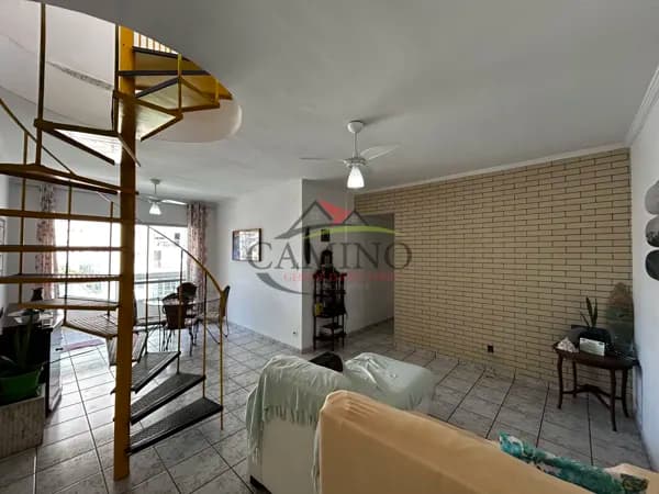 Cobertura de 2 dormitórios (1 suíte), +1 com 190 m², na praia das Astúrias, Guarujá/SP.