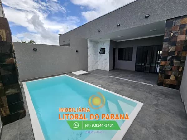 Casa Com Piscina 3 quartos 1 suíte - Balneário Itapuã- Pontal do Paraná