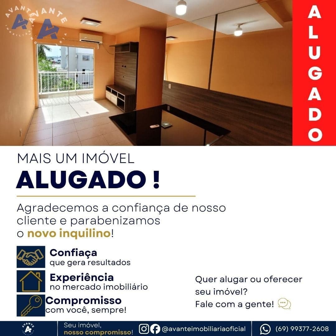 ALUGADO!!! Apartamento para Aluguel no Condomínio Águas do Madeira – 3 Quartos, sendo 1 Suíte