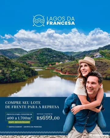 Lote à venda com 735m² no condomínio Lagos da Francesa em Santos Dumont -MG