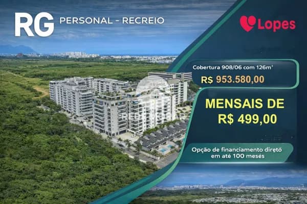 Coberturas com 3 quartos a venda no Recreio dos Bandeirantes