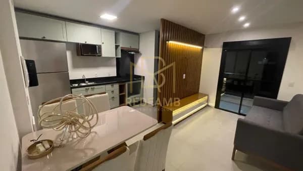 Apartamento Studio Mobiliado de 40m2 para Locação no Condomínio Fiore no 18 do Forte em Alphaville - Barueri
