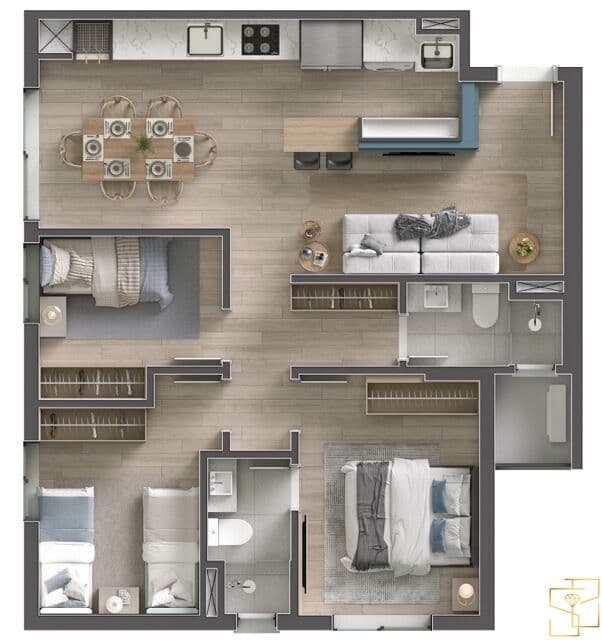 Apartamento em Saguaçu, Joinville/SC
