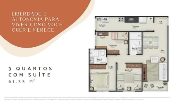 Apartamento 3 QUARTOS em Santa Paula I, Vila Velha/ES