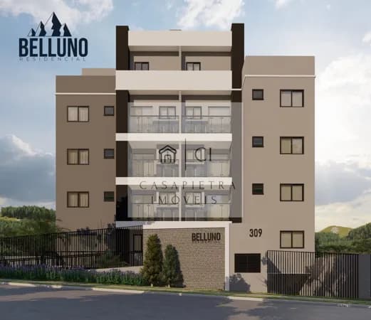 Apartamento 2 quartos 1 suíte Pinhais 61m2