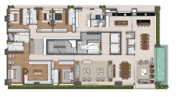 Apartamento Com área externa em Setor Marista, Goiânia/GO