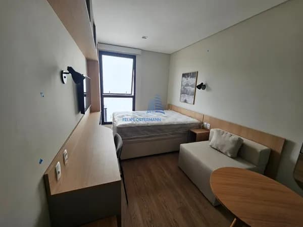 Studio Pronto Mobiliado e Decorado, com 1 vaga de garagem - Trindade, Florianópolis/SC