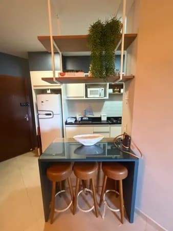 Studio com vista mar, 1 vaga de garagem rotativa, prédio com infraestrutura de lazer