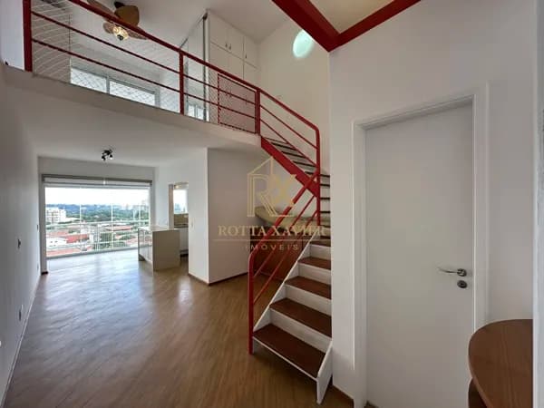 Apartamento Duplex para locação com vista livre, 65m2, 1 dorm e 1 vaga de garagem