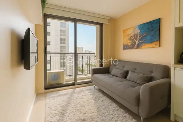 Mobiliado com 01 dormitorio no Campo Belo