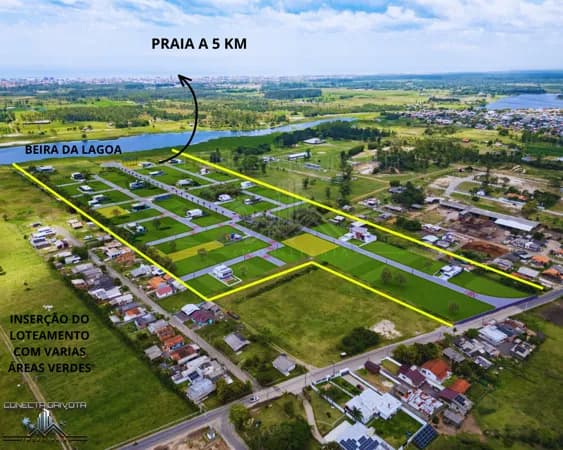 Terrenos parcelados a beira da lagoa
