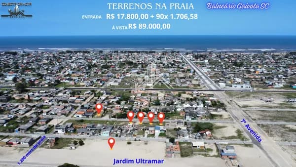 Terrenos a venda parcelado em Balneário Gaivota