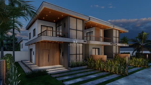 Townhouses à venda em Garopaba/SC no Campo Duna com 2 dormitórios e opção com energia solar