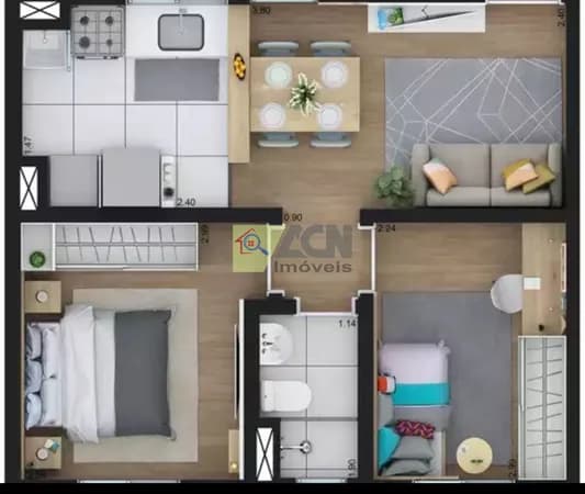 Apartamento Garden em Chácaras Assay, Hortolândia/SP