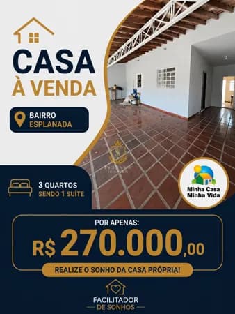 CASA À VENDA | BAIRRO ESPLANADA – REGIÃO SUL DE Marília