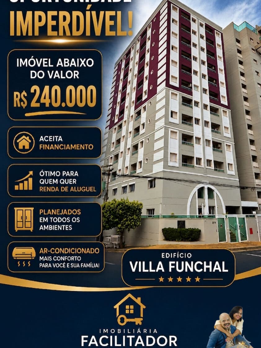 🏢 OPORTUNIDADE NO EDIFÍCIO VILA FUNCHAL — EXCELENTE PARA MORAR OU INVESTIR!