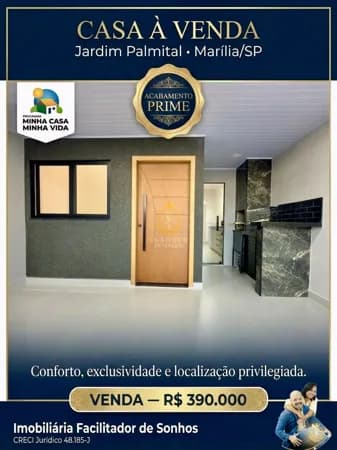 CASA À VENDA — BAIRRO PALMITAL Marília/SP