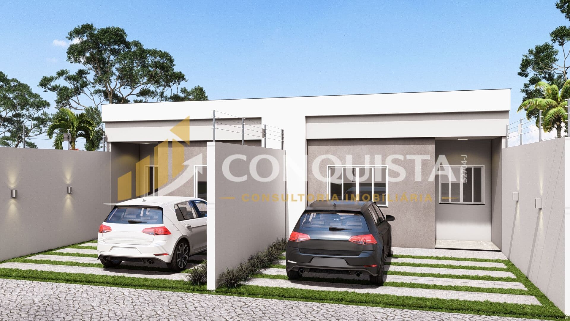 Casa em construção à venda na Chácara Flórida Taubaté | 2 quartos (1 suíte) com quintal