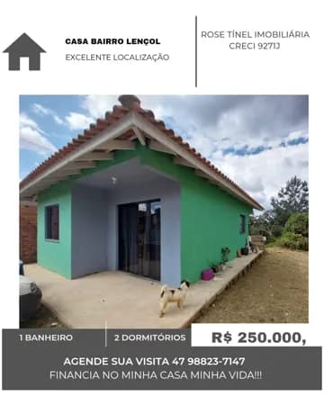 Casa em Lençol, São Bento do Sul/SC