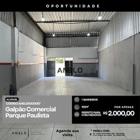 Galpão/Depósito/Armazém em Duque de Caxias - Parque Paulista