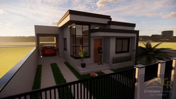 Casa 3 dormitórios sendo 1 suíte, sozinha no terreno, Bairro Nova Bela Vista- Palhoça