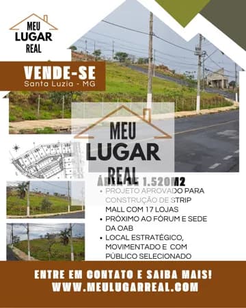 Terreno de 1520m2 na principal avenida do bairro Novo Centro em Santa Luzia - MG