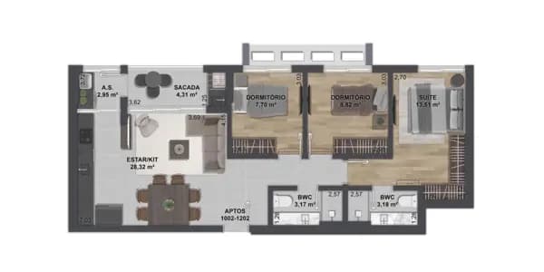 Apartamento à venda no bairro Centro em Florianópolis/SC