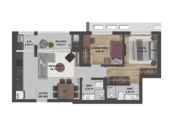 Apartamento à venda no bairro Centro em Florianópolis/SC