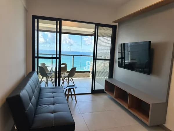 Apartamento PadrãoApartamento Alto Padrão 1 quarto à venda em Jaguaribe, vista mar e mobiliado – Condomínio Ocean House