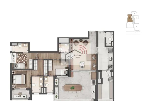 Cyrela Atmosfera 360º: Conforto em 136m²