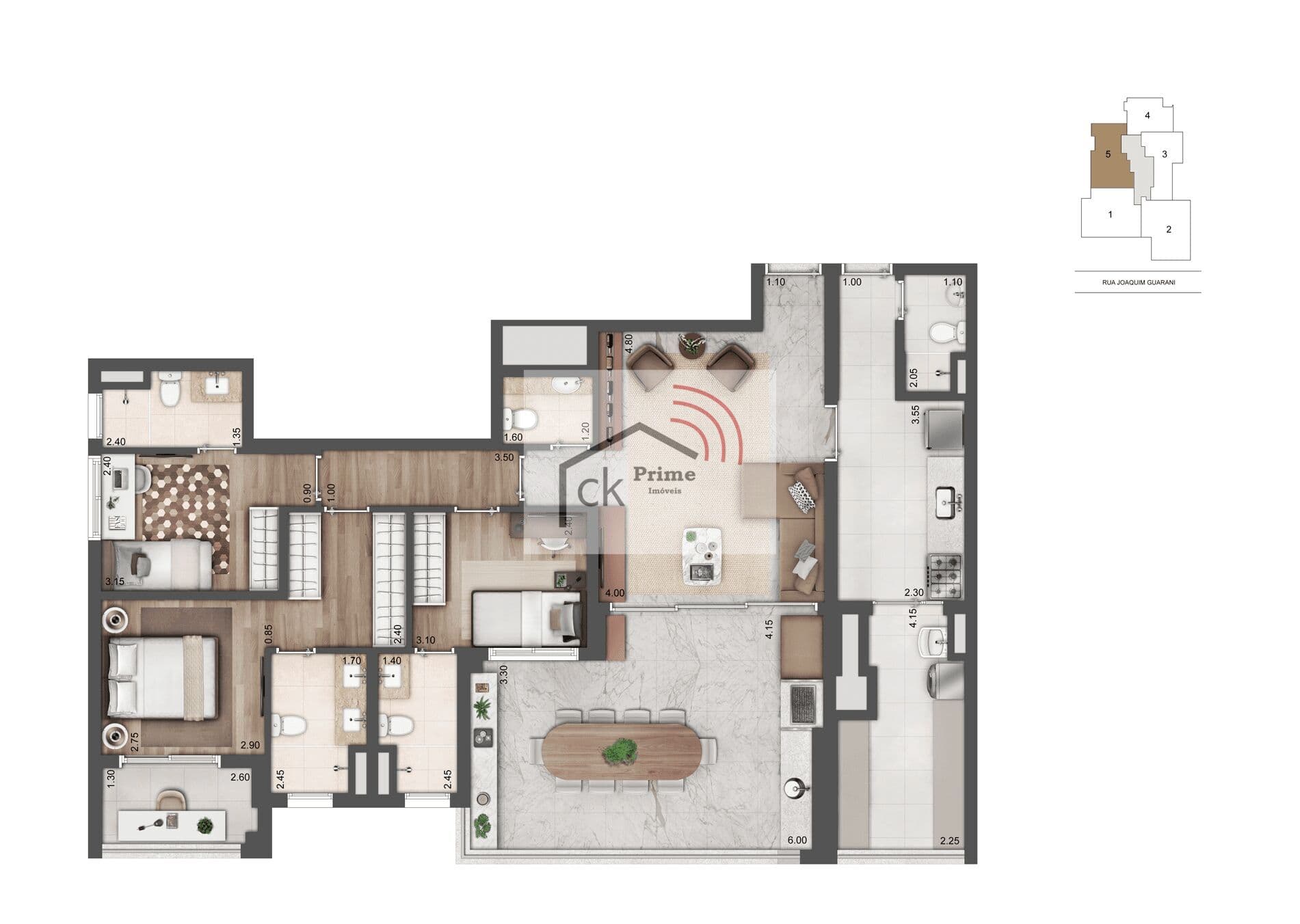 Cyrela Atmosfera 360º: Conforto em 136m²