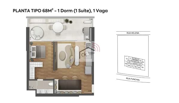 W Residences São Paulo: Luxo e Conforto em 68,30 m²