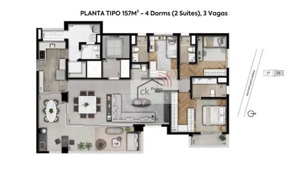 Apartamento de 157 m² no Reserva Caminhos da Lapa