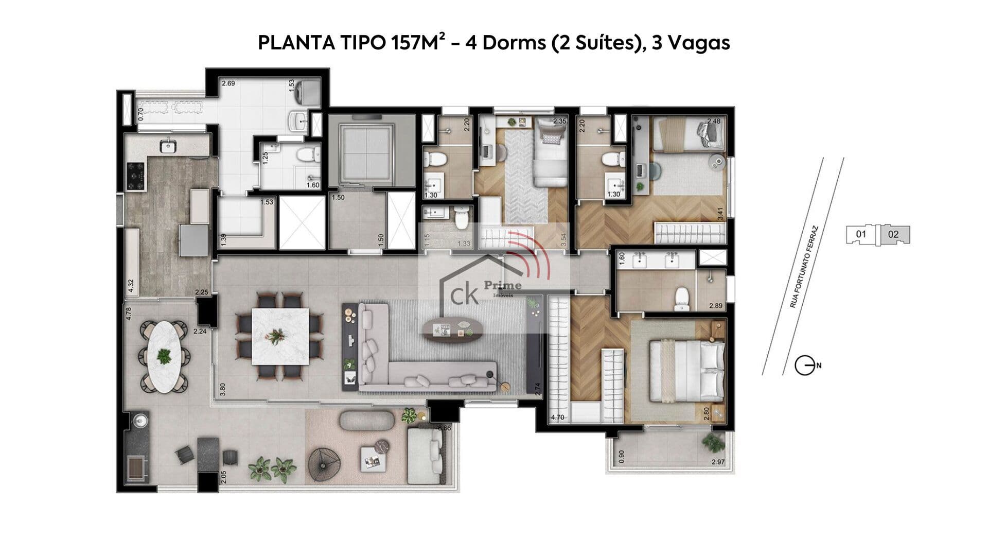 Apartamento de 157 m² no Reserva Caminhos da Lapa