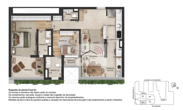 Apartamento Novo na Bem-Te-Vi com 80 m2