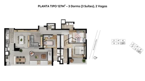 Apartamento de 127 m² no Reserva Caminhos da Lapa